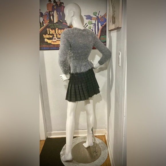 Empire Records Costume - Blue Faux Mohair Top and Vintage Blue Plaid Kilt - Picture 6 of 12